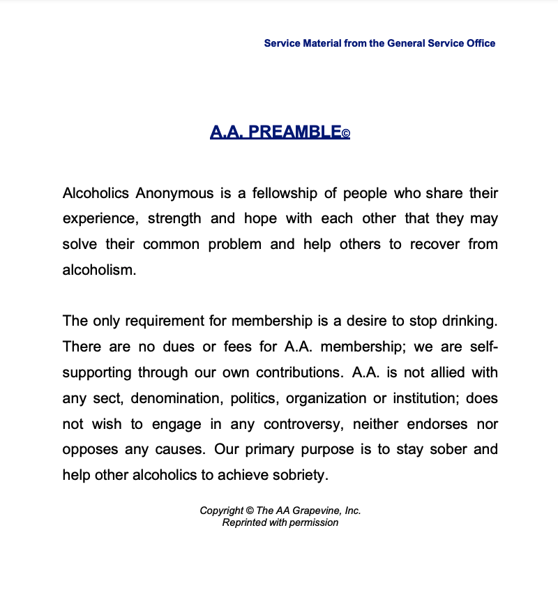 AA Preamble